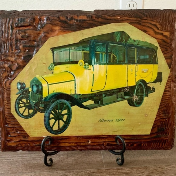 Vintage Wooden picture of Berna 1921 - Picture 1 of 10